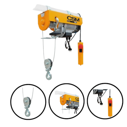 GUINCHO ELÉTRICO 100/200 KGF MONO 220V SEM CACAMBA - 71000257 CSM GUINCHO ELÉTRICO 100/200 KGF MONO 220V SEM CACAMBA - 71000257 CSM