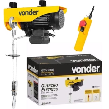 GUINCHO ELÉTRICO 300 / 600 KG 1050W - GEV600  VONDER GUINCHO ELÉTRICO 300 / 600 KG 1050W - GEV600  VONDER
