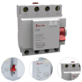 INTERRUPTOR DIFERENCIAL RESIDUAL (DR) TRIFASICO 4 POLOS 80A 30MA EIDR4P8030 - 1079 ELITEK INTERRUPTOR DIFERENCIAL RESIDUAL (DR) TRIFASICO 4 POLOS 80A 30MA EIDR4P8030 - 1079 ELITEK