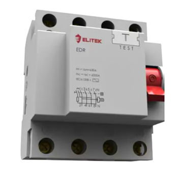 INTERRUPTOR DIFERENCIAL RESIDUAL (DR) TRIFASICO 4 POLOS 80A 30MA EIDR4P8030 - 1079 ELITEK INTERRUPTOR DIFERENCIAL RESIDUAL (DR) TRIFASICO 4 POLOS 80A 30MA EIDR4P8030 - 1079 ELITEK