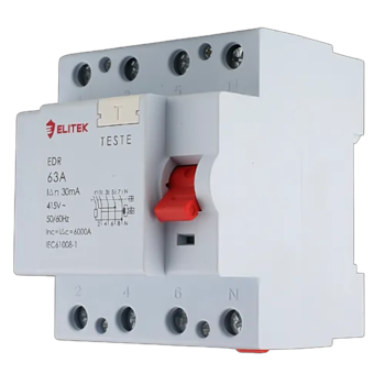 INTERRUPTOR DIFERENCIAL RESIDUAL (DR) TRIFASICO 4 POLOS 80A 30MA EIDR4P8030 - 1079 ELITEK INTERRUPTOR DIFERENCIAL RESIDUAL (DR) TRIFASICO 4 POLOS 80A 30MA EIDR4P8030 - 1079 ELITEK