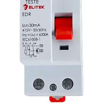 INTERRUPTOR DIFERENCIAL RESIDUAL MONOFÁSICO 2 PÓLOS 80A 30MA EIDR2P8030 - 1087 ELITEK INTERRUPTOR DIFERENCIAL RESIDUAL MONOFÁSICO 2 PÓLOS 80A 30MA EIDR2P8030 - 1087 ELITEK