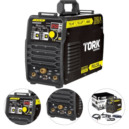 INVERSOR 250A TOUCH 250 TIG (TIG HF/LIFT DC PULSADO) - ITEHF-9250P TORK INVERSOR 250A TOUCH 250 TIG (TIG HF/LIFT DC PULSADO) - ITEHF-9250P TORK
