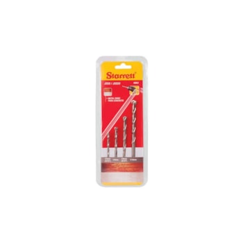 JOGO BROCAS DE METAL DURO 5, 6, 8 E 10MM - PARA CONCRETO - KBK2 STARRRET JOGO BROCAS DE METAL DURO 5, 6, 8 E 10MM - PARA CONCRETO - KBK2 STARRRET