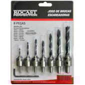 JOGO BROCAS ESCARIADORAS de 3 a 10mm - ROCAST 366,0004 JOGO BROCAS ESCARIADORAS de 3 a 10mm - ROCAST 366,0004