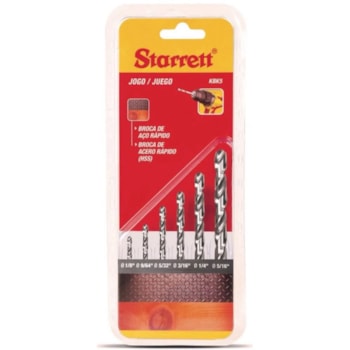 JOGO BROCAS POLEGADAS COM 6 PEÇAS AÇO RÁPIDO - KBK5 STARRETT JOGO BROCAS POLEGADAS COM 6 PEÇAS AÇO RÁPIDO - KBK5 STARRETT