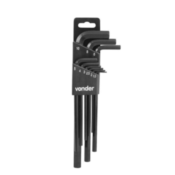 JOGO CHAVE ALLEN JG 1,5A10MM 9PC LONGA CRV - 3573150100 VONDER JOGO CHAVE ALLEN JG 1,5A10MM 9PC LONGA CRV - 3573150100 VONDER
