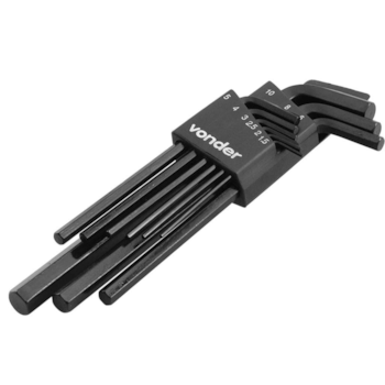 JOGO CHAVE ALLEN JG 1,5A10MM 9PC LONGA CRV - 3573150100 VONDER JOGO CHAVE ALLEN JG 1,5A10MM 9PC LONGA CRV - 3573150100 VONDER