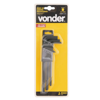 JOGO CHAVE ALLEN JG 1,5A10MM 9PC LONGA CRV - 3573150100 VONDER JOGO CHAVE ALLEN JG 1,5A10MM 9PC LONGA CRV - 3573150100 VONDER