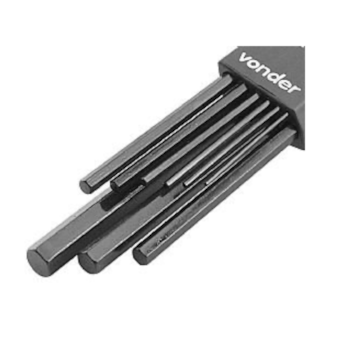 JOGO CHAVE ALLEN JG 1,5A10MM 9PC LONGA CRV - 3573150100 VONDER JOGO CHAVE ALLEN JG 1,5A10MM 9PC LONGA CRV - 3573150100 VONDER