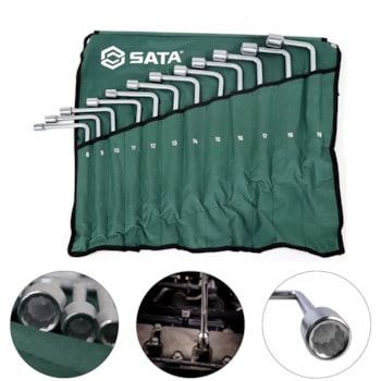 JOGO CHAVE BIELA 8 A 19MM 12PECAS - ST08021L SATA