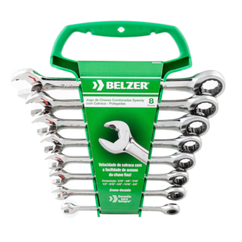 JOGO CHAVE COMBINADA COM CATRACA SPEEDY 5/16" A 3/4" 8 PÇS - 85599BJ BELZER JOGO CHAVE COMBINADA COM CATRACA SPEEDY 5/16" A 3/4" 8 PÇS - 85599BJ BELZER