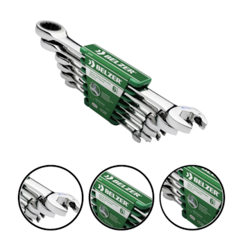 JOGO CHAVE COMBINADA SPEEDY CATRACA 8-19MM 6PC - 8556BJ BELZER JOGO CHAVE COMBINADA SPEEDY CATRACA 8-19MM 6PC - 8556BJ BELZER