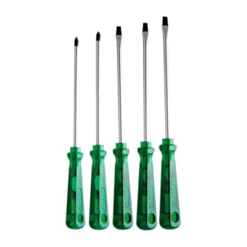 JOGO CHAVE DE FENDA / PHILLPS 5 PCS - 44110505 TRAMONTINA  PRO JOGO CHAVE DE FENDA / PHILLPS 5 PCS - 44110505 TRAMONTINA  PRO