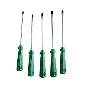 JOGO CHAVE DE FENDA / PHILLPS 5 PCS - 44110505 TRAMONTINA  PRO JOGO CHAVE DE FENDA / PHILLPS 5 PCS - 44110505 TRAMONTINA  PRO