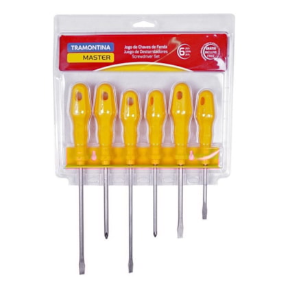 JOGO CHAVE DE FENDA/PHILLPS 6PCS - TRAMONTINA JOGO CHAVE DE FENDA/PHILLPS 6PCS - TRAMONTINA