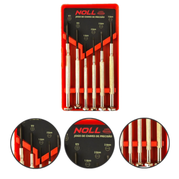 JOGO CHAVE DE FENDA/PHILLPS PRECISÃO RELOJOEIRO 6PCS - 371,0001 NOLL JOGO CHAVE DE FENDA/PHILLPS PRECISÃO RELOJOEIRO 6PCS - 371,0001 NOLL