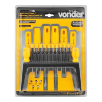 JOGO CHAVE FENDA/PHILLIPS/HEXALOBULAR 18PC - VONDER JOGO CHAVE FENDA/PHILLIPS/HEXALOBULAR 18PC - VONDER