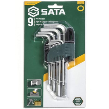 JOGO CHAVE HEXAGONAL LONGA 9 PEÇAS MM - ST09107ASJ SATA JOGO CHAVE HEXAGONAL LONGA 9 PEÇAS MM - ST09107ASJ SATA