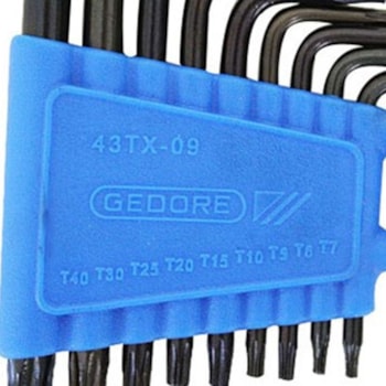 JOGO CHAVE L GTX  T7 A T40 43TX-09 024620 GEDORE JOGO CHAVE L GTX  T7 A T40 43TX-09 024620 GEDORE