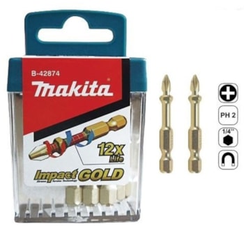 JOGO COM 10 BITS DE TORCAO PH2X50MM - B-42874 MAKITA JOGO COM 10 BITS DE TORCAO PH2X50MM - B-42874 MAKITA
