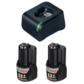 JOGO COM 2 BATERIAS 12V 2AH (GBA 12V) + CARREGADOR BIVOLT (GAL12V-20) - BOSCH