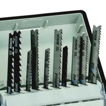 Jogo De 10 Laminas Serra Tico Tico Madeira/Metal Robust Line - Bosch Jogo De 10 Laminas Serra Tico Tico Madeira/Metal Robust Line - Bosch