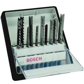 Jogo De 10 Laminas Serra Tico Tico Madeira/Metal Robust Line - Bosch Jogo De 10 Laminas Serra Tico Tico Madeira/Metal Robust Line - Bosch