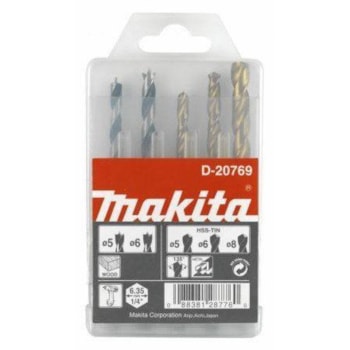 Jogo De 5 Brocas De Encaixe Sextavado De 1/4 Makita D-20769