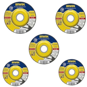 Jogo De 5 Disco De Corte Irwin 3 Em 1 - 1863715 115mm Jogo De 5 Disco De Corte Irwin 3 Em 1 - 1863715 115mm