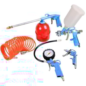 JOGO DE ACESSÓRIOS 5 PEÇAS PARA COMPRESSOR DE AR -  GAMMA G1444/BR JOGO DE ACESSÓRIOS 5 PEÇAS PARA COMPRESSOR DE AR -  GAMMA G1444/BR