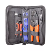 JOGO DE ALICATES CRIMPADOR, DECAPADOR, CHAVES E CONECTORES MC4 PARA ENERGIA SOLAR 7 PECAS - NOLL