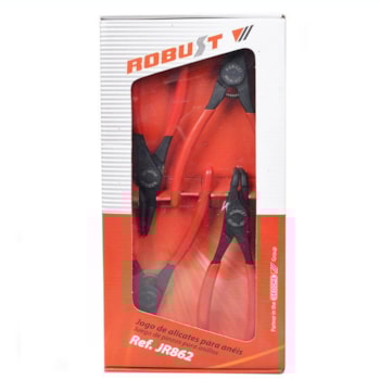 JOGO DE ALICATES PARA ANEIS - ROBUST - JR862 JOGO DE ALICATES PARA ANEIS - ROBUST - JR862