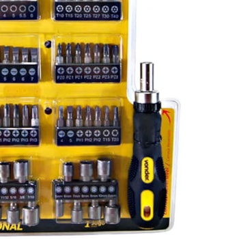 JOGO DE BITS ENCAIXE SEXTAVADO 1/4 58 PEÇAS - 3538580000 VONDER JOGO DE BITS ENCAIXE SEXTAVADO 1/4 58 PEÇAS - 3538580000 VONDER