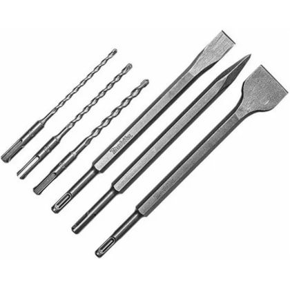 JOGO DE BROCA TALHADEIRA E PONTEIRA SDS 6 PEÇAS -  D-58920 MAKITA JOGO DE BROCA TALHADEIRA E PONTEIRA SDS 6 PEÇAS -  D-58920 MAKITA