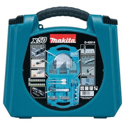JOGO DE BROCAS BITS E ACESSÓRIOS COM 50 PEÇAS - MAKITA D-42014 JOGO DE BROCAS BITS E ACESSÓRIOS COM 50 PEÇAS - MAKITA D-42014