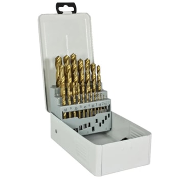 JOGO DE BROCAS COM TITÂNIO 1,0 A 10 MM COM 19 PEÇAS - 137,0058 ROCAST JOGO DE BROCAS COM TITÂNIO 1,0 A 10 MM COM 19 PEÇAS - 137,0058 ROCAST