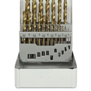 JOGO DE BROCAS COM TITÂNIO 1,0 A 10 MM COM 19 PEÇAS - 137,0058 ROCAST JOGO DE BROCAS COM TITÂNIO 1,0 A 10 MM COM 19 PEÇAS - 137,0058 ROCAST