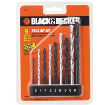 JOGO DE BROCAS DE AÇO RÁPIDO E WIDEA - 15557EP BLACK + DECKER