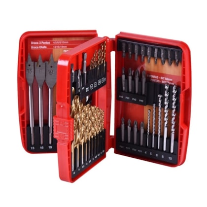 JOGO DE BROCAS E PONTAS BITS 52 PEÇAS - ROCAST 360,0001 JOGO DE BROCAS E PONTAS BITS 52 PEÇAS - ROCAST 360,0001