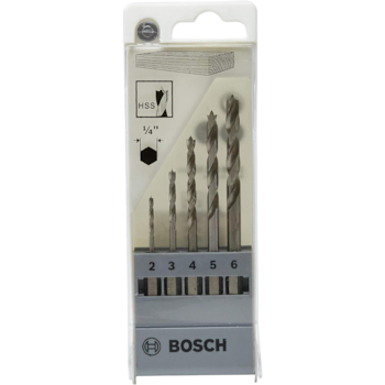 JOGO DE BROCAS PARA MADEIRA 3 PONTAS DE AÇO RÁPIDO 5PÇS - 2608595525 BOSCH JOGO DE BROCAS PARA MADEIRA 3 PONTAS DE AÇO RÁPIDO 5PÇS - 2608595525 BOSCH