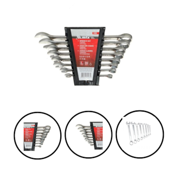JOGO DE CHAVE COMBINADA 6 X 19MM 8 PCS CRV CROMO FOSCO - 154089 MTX JOGO DE CHAVE COMBINADA 6 X 19MM 8 PCS CRV CROMO FOSCO - 154089 MTX