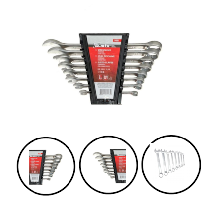 JOGO DE CHAVE COMBINADA 6 X 19MM 8 PCS CRV CROMO FOSCO - 154089 MTX JOGO DE CHAVE COMBINADA 6 X 19MM 8 PCS CRV CROMO FOSCO - 154089 MTX