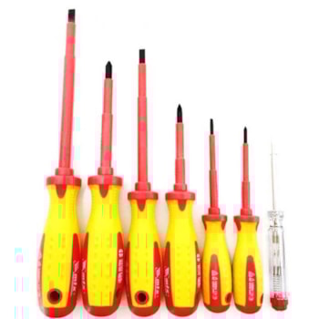 JOGO DE CHAVE FENDA / PHILLIPS ISOLADA, 6 PCS TESTE 250V -MTX - 133559 JOGO DE CHAVE FENDA / PHILLIPS ISOLADA, 6 PCS TESTE 250V -MTX - 133559