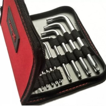 JOGO DE CHAVES COM PONTAS HEXAGONAIS 1,5 A 10 MM TORX - 123159 MTX JOGO DE CHAVES COM PONTAS HEXAGONAIS 1,5 A 10 MM TORX - 123159 MTX