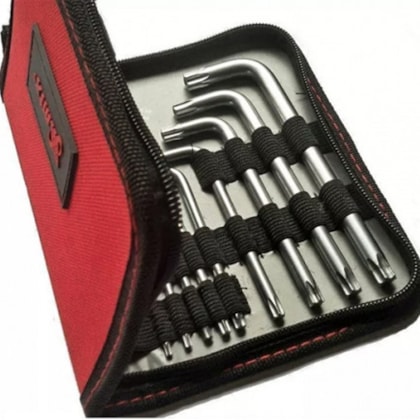 JOGO DE CHAVES COM PONTAS HEXAGONAIS 1,5 A 10 MM TORX - 123159 MTX JOGO DE CHAVES COM PONTAS HEXAGONAIS 1,5 A 10 MM TORX - 123159 MTX