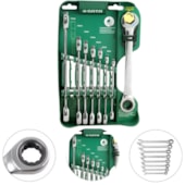 JOGO DE CHAVES COMBINADAS SPEEDY COM CATRACA 8 PEÇAS - ST08007ASJ SATA JOGO DE CHAVES COMBINADAS SPEEDY COM CATRACA 8 PEÇAS - ST08007ASJ SATA