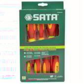 JOGO DE CHAVES FENDA/PHILLIPS ISOLADA SATA 7 PEÇAS - ST09303 SATA