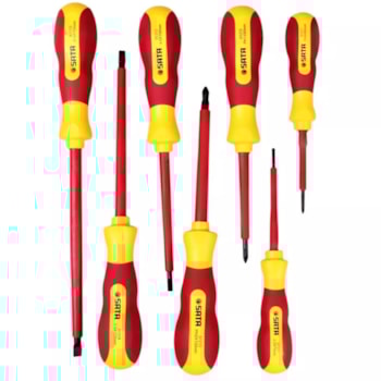 JOGO DE CHAVES FENDA/PHILLIPS ISOLADA SATA 7 PEÇAS - ST09303 SATA