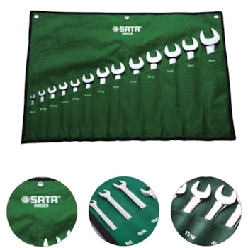 JOGO DE CHAVES FIXAS 13PC MM - ST09029SJ SATA JOGO DE CHAVES FIXAS 13PC MM - ST09029SJ SATA